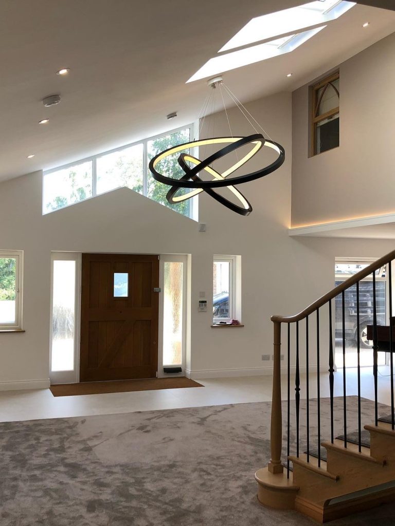 Bespoke hallway installation with lighting control